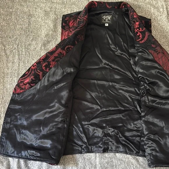Shrine Aristocrat Vest Steampunk Gothic Tapestry Vest Men’s XL - Picture 6 of 12